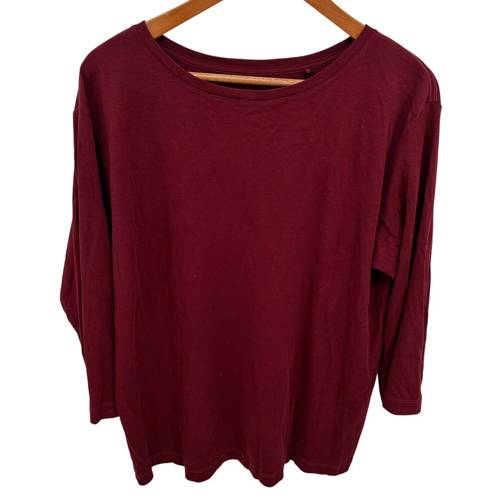 M.M. LaFluer Pima Cotton Basic 3/4 Tee // XL